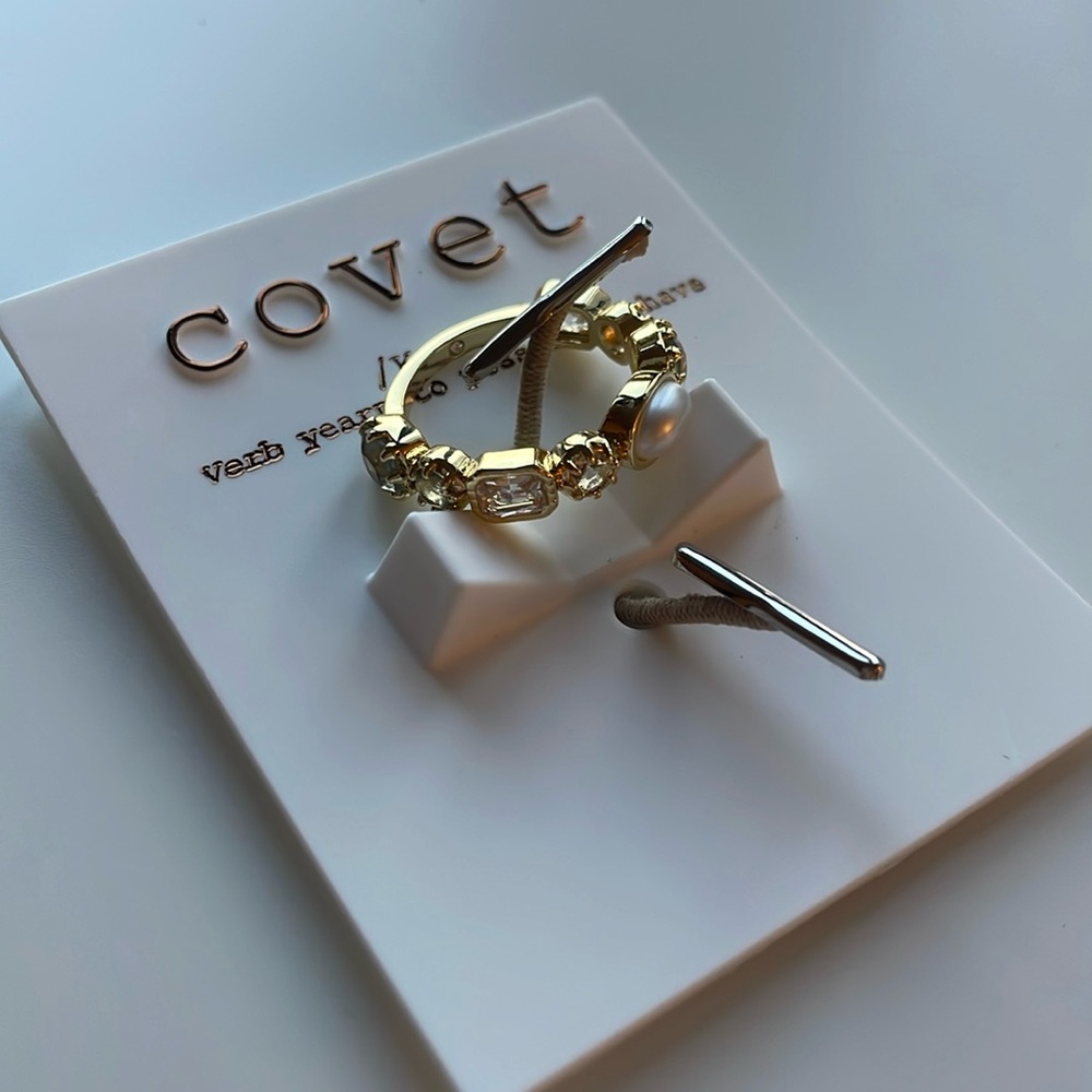 Covet Multi Stone Pearl Ring Size 5